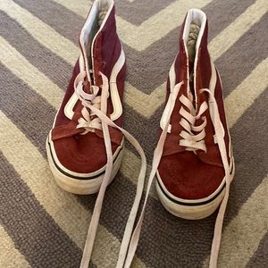 Red high top vans| Lightly used